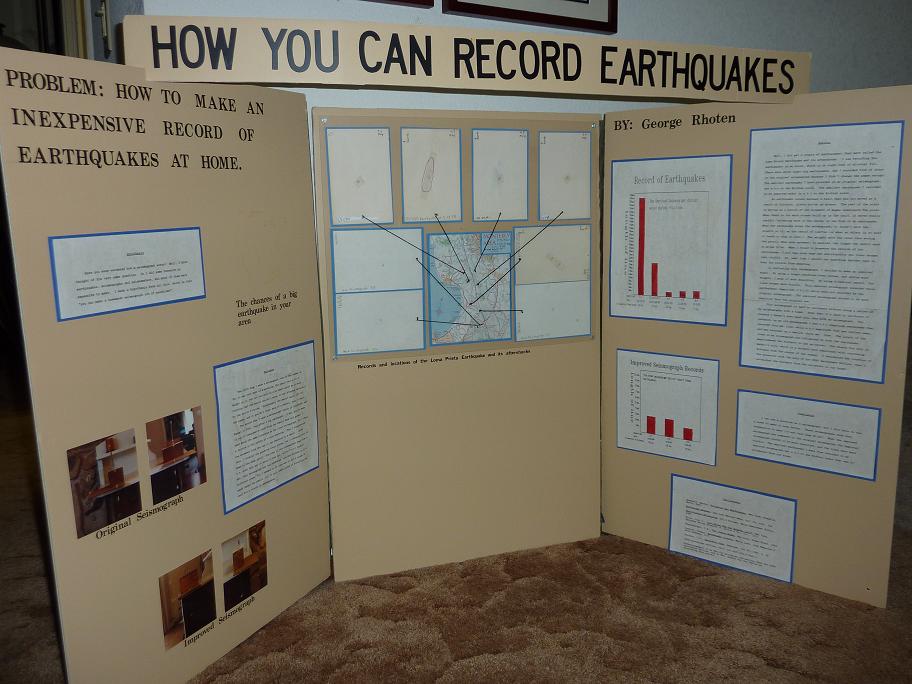 Science fair project board